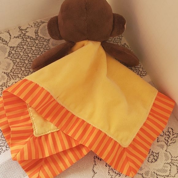 Garanimals Plush Monkey My Best Friend Lovey Baby Security Blanket Orange Yellow - Picture 6 of 6
